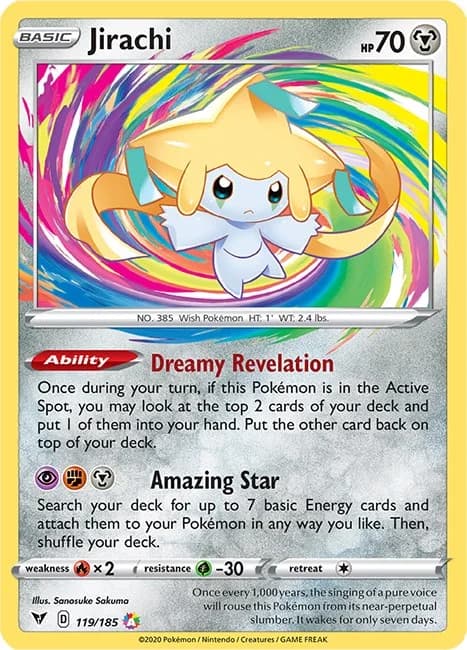 Jirachi Vivid Voltage 119 Pokémon card