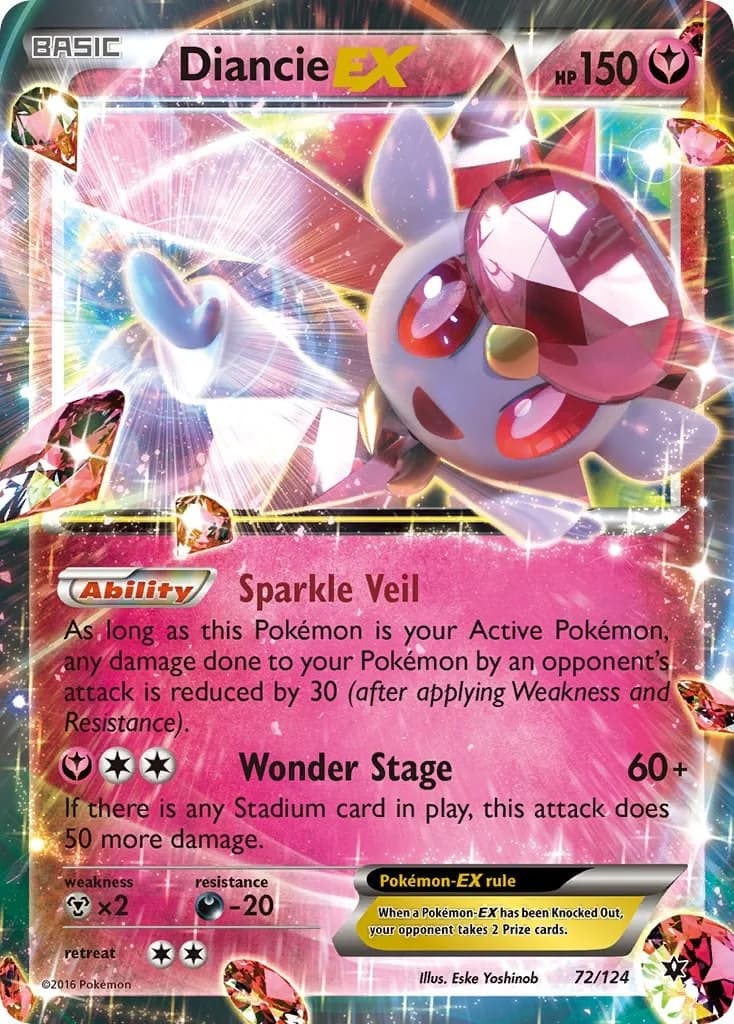 Diancie EX Fates Collide 72 Pokémon card
