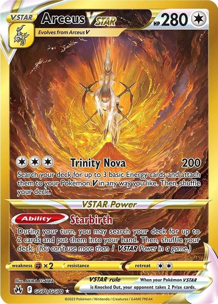 Arceus VSTAR Crown Zenith GG70 Pokémon card