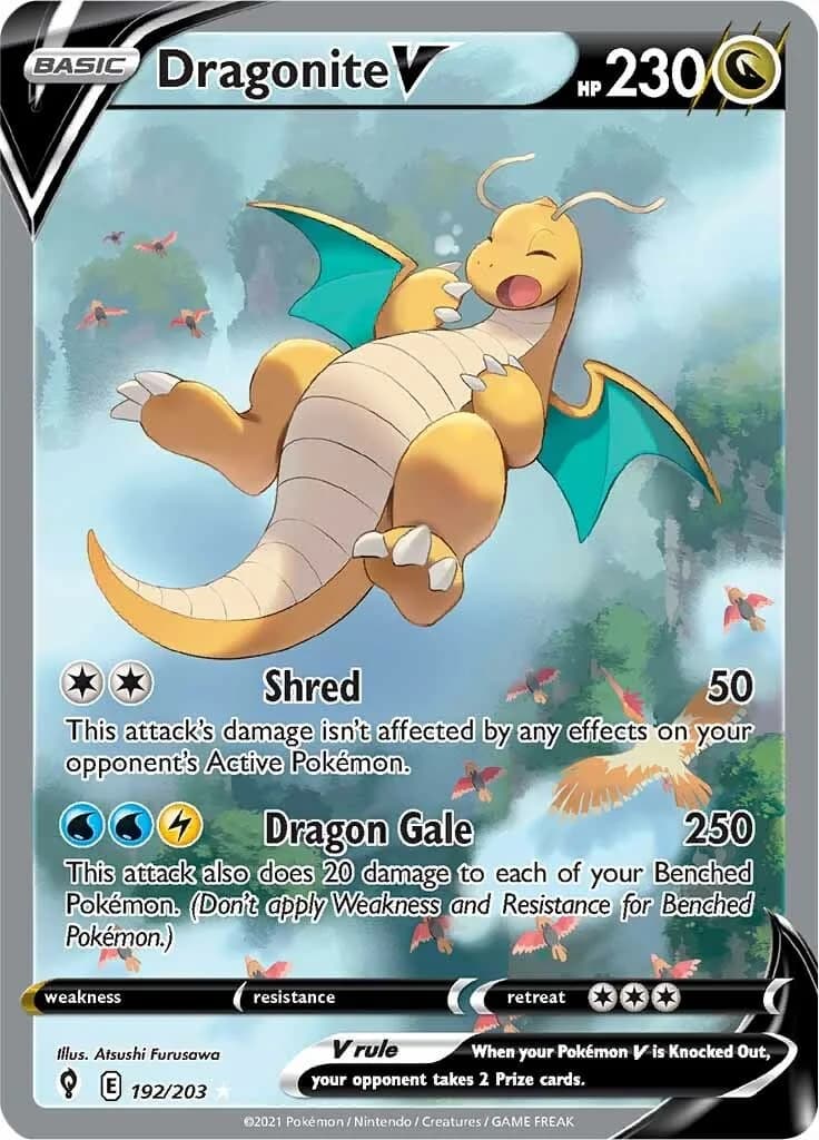 Dragonite V Evolving Skies 192 Pokémon card