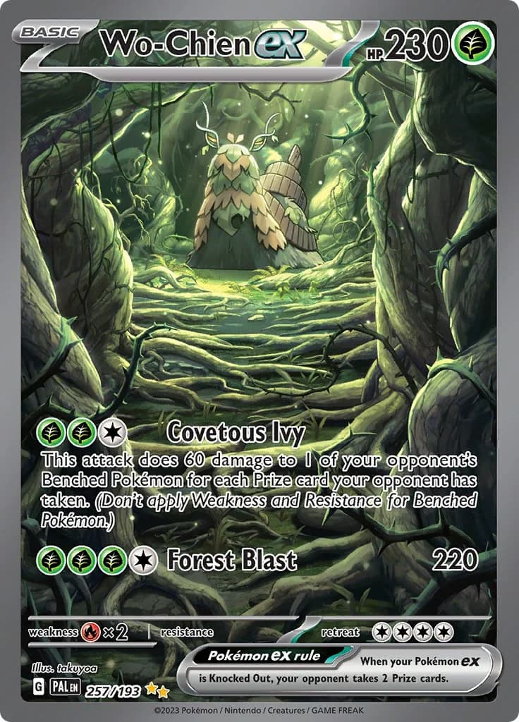 Wo-Chien ex Paldea Evolved 257 Pokémon card