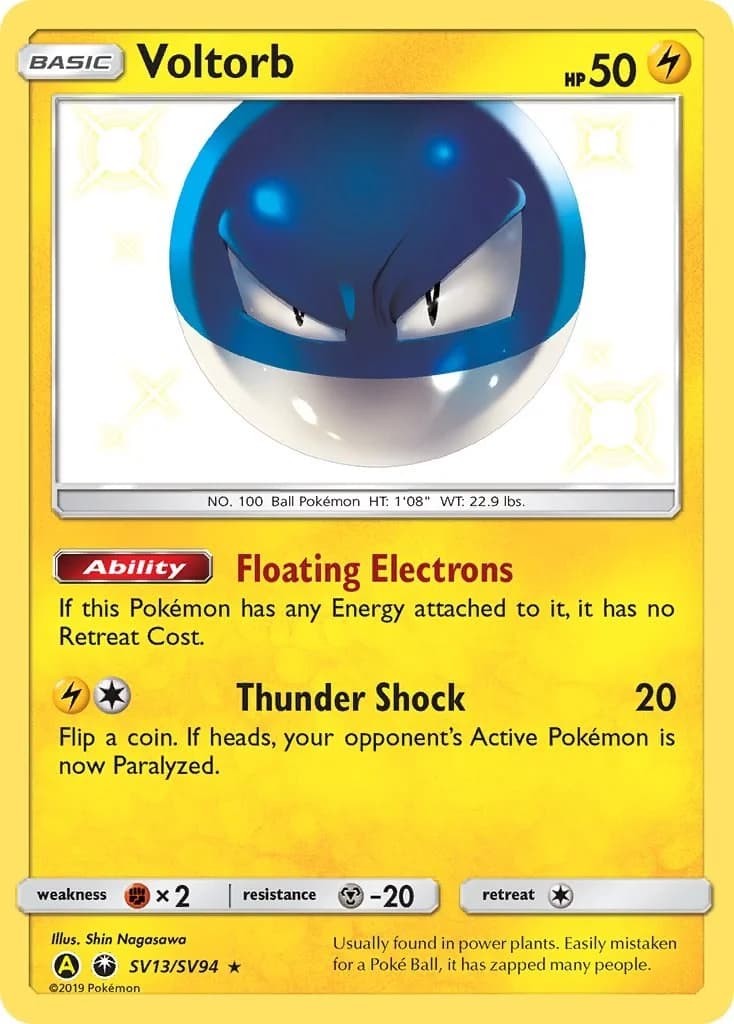 Voltorb Hidden Fates SV13 Pokémon card