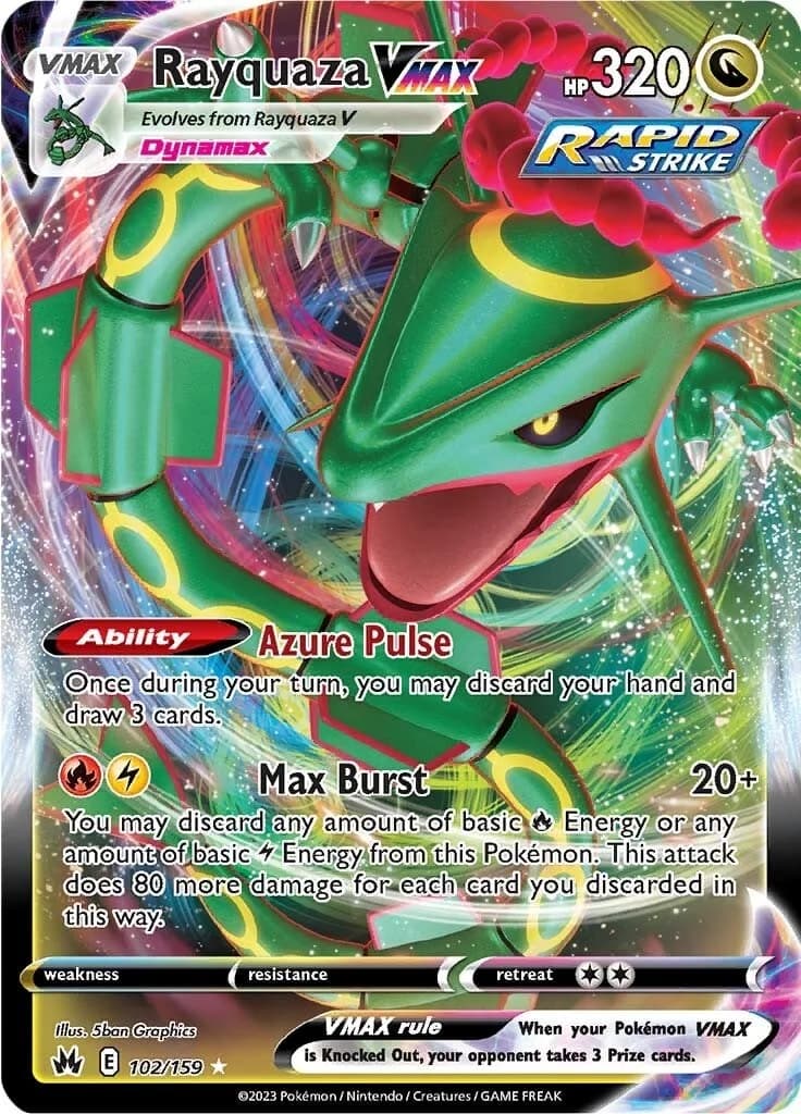 Rayquaza VMAX Crown Zenith 102 Pokémon card