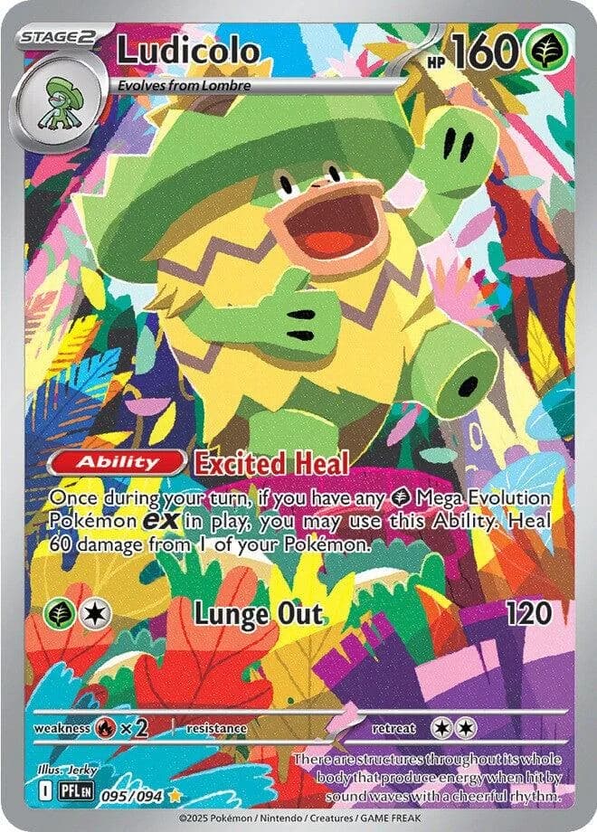 Ludicolo Phantasmal Flames 95 Pokémon card