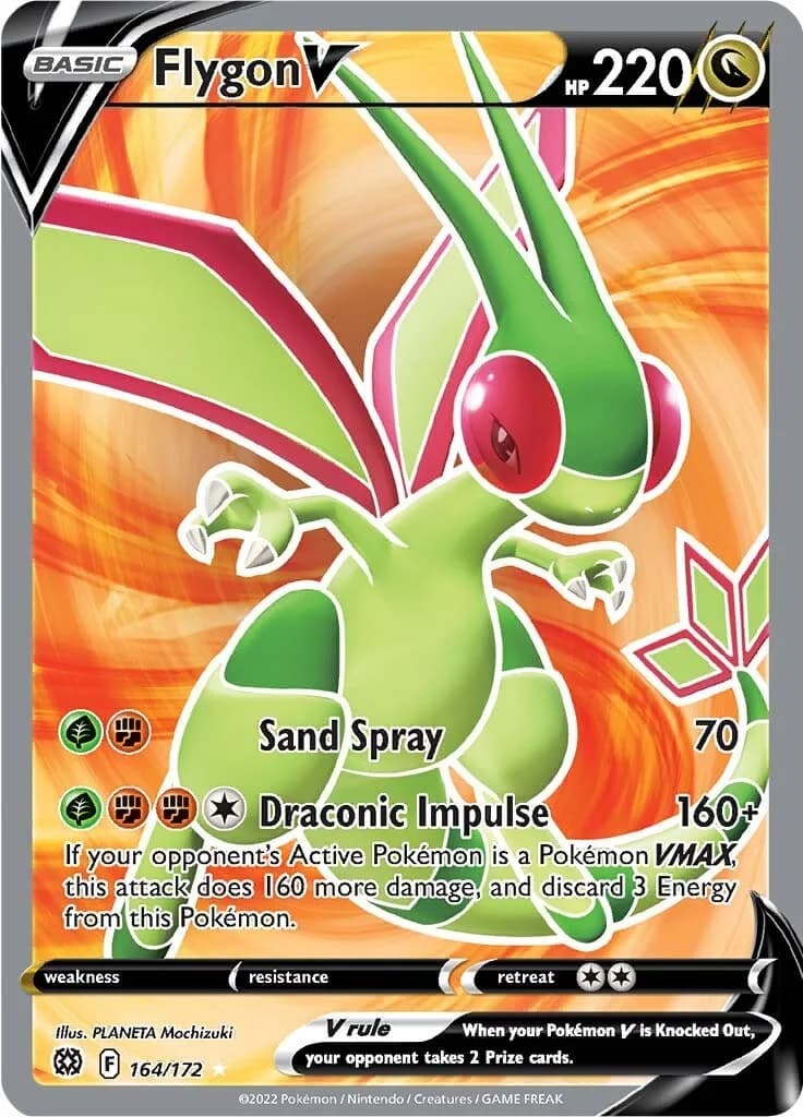 Flygon V Brilliant Stars 164 Pokémon card