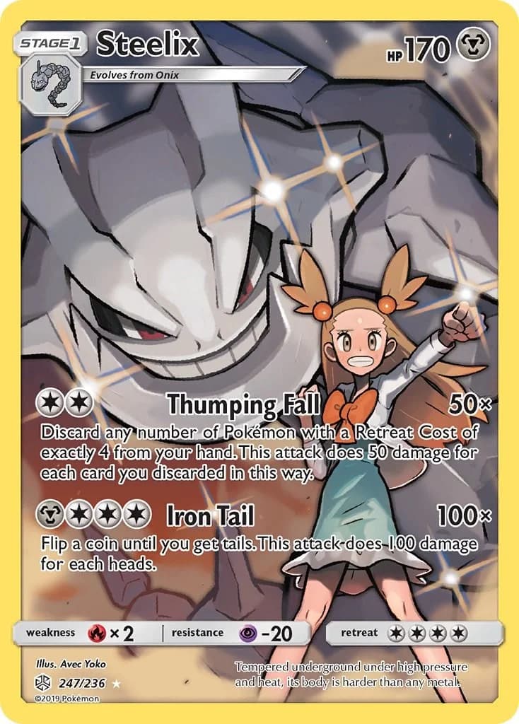 Steelix Cosmic Eclipse 247 Pokémon card