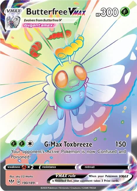 Butterfree VMAX Darkness Ablaze 190 Pokémon card