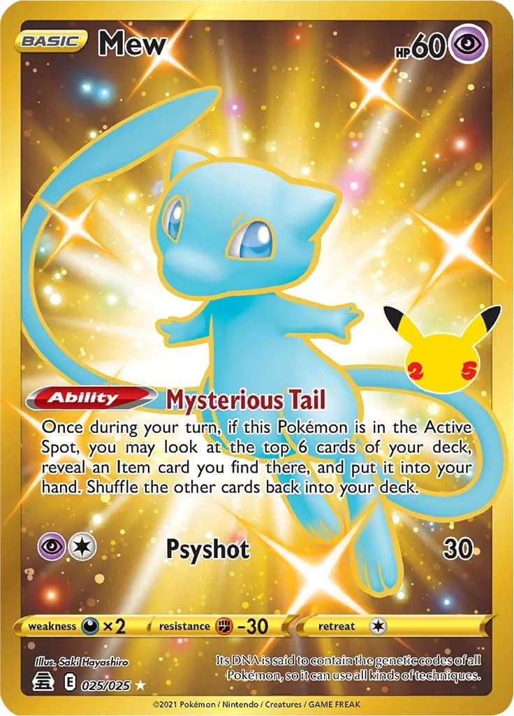 Mew Celebrations 25 Pokémon card