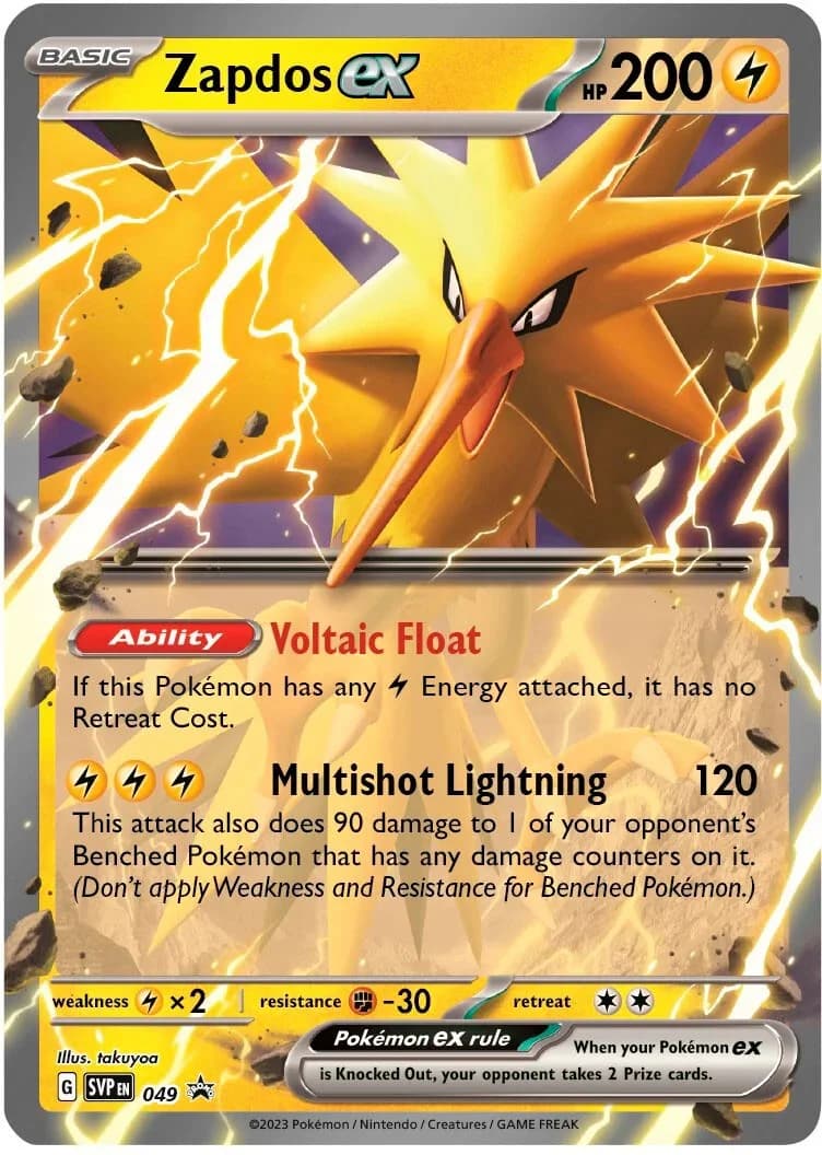 Zapdos ex Promo 49 Pokémon card