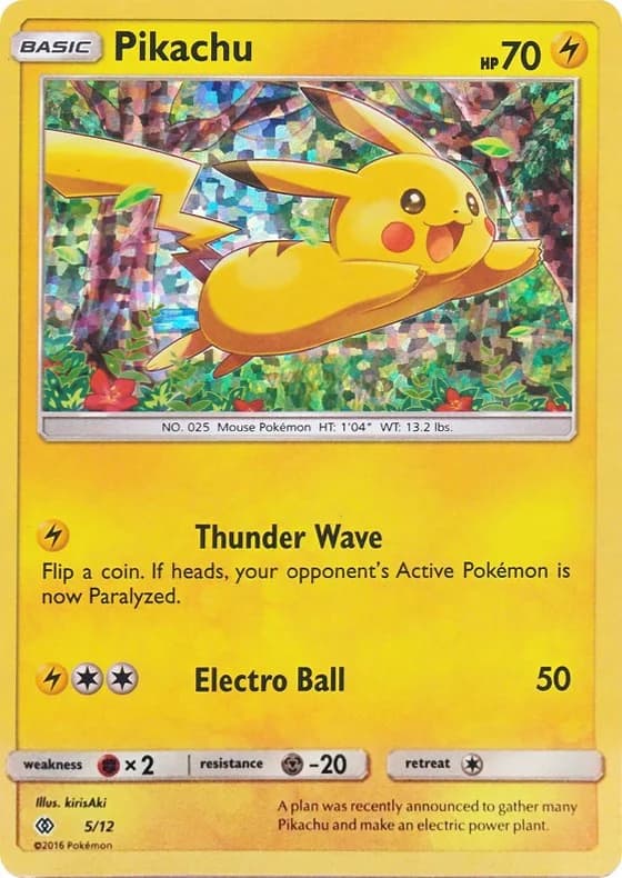 Pikachu McDonalds 2017 5 Pokémon card