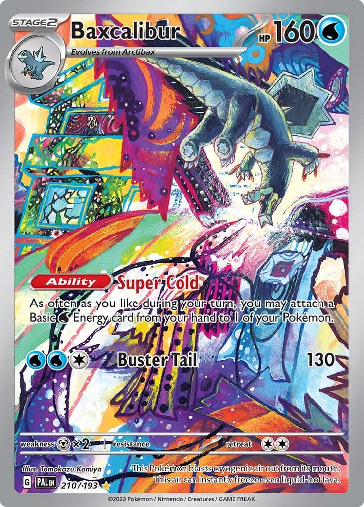 Baxcalibur Paldea Evolved 210 Pokémon card