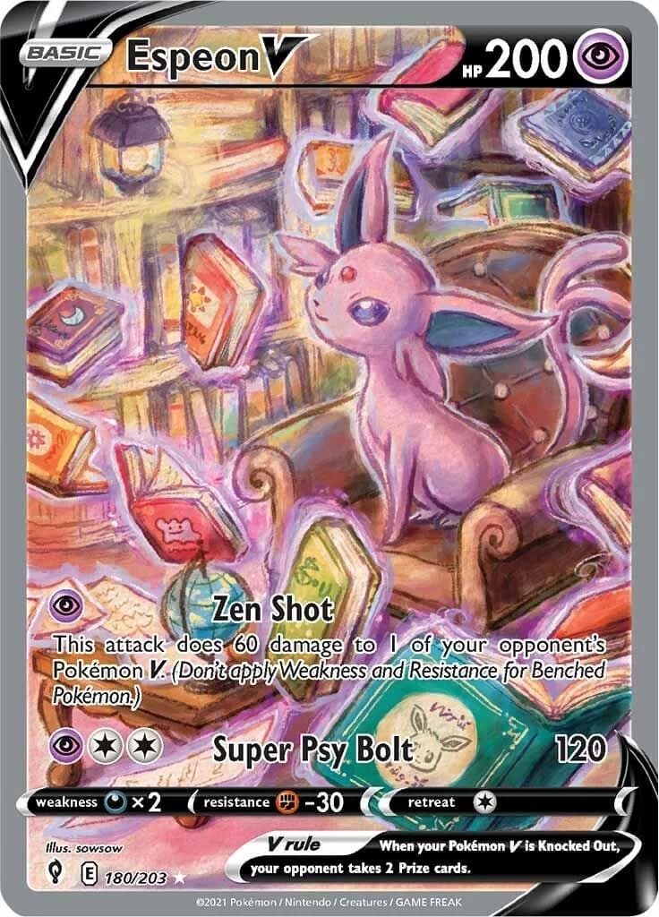 Espeon V Evolving Skies 180 Pokémon card