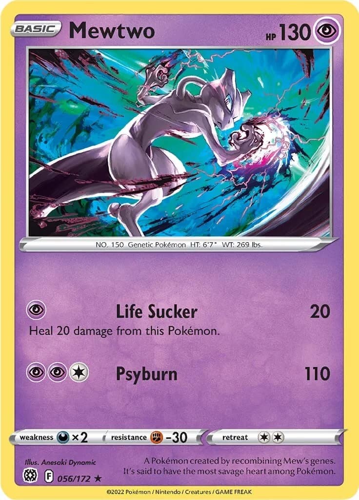 Mewtwo Brilliant Stars 56 Pokémon card