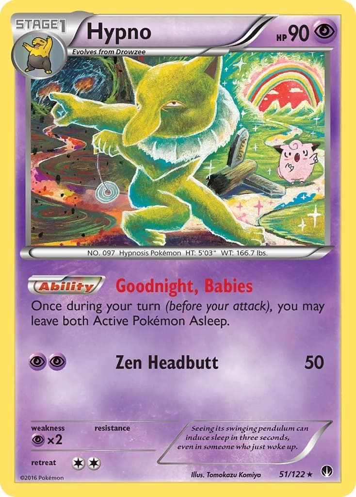 Hypno [Reverse Holo] BREAKpoint 51 Pokémon card