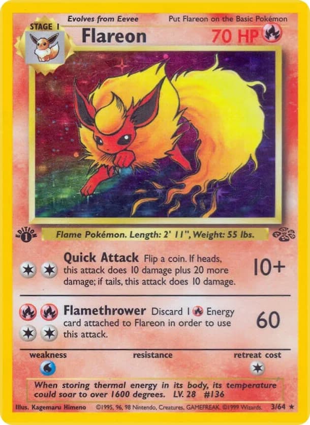 Flareon [1st Edition] Jungle 3 Pokémon card