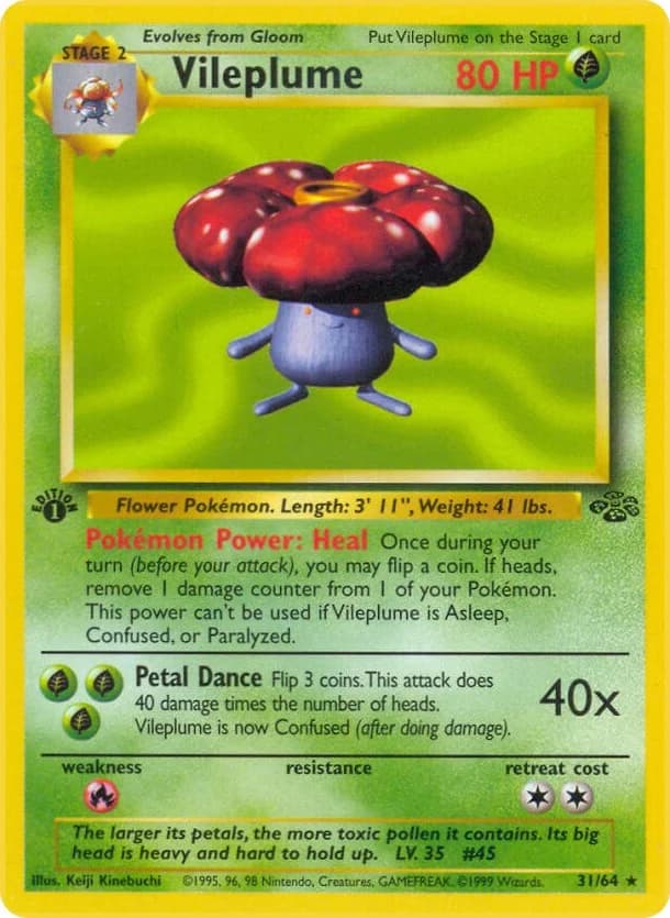 Vileplume [Unlimited] Jungle 31 Pokémon card