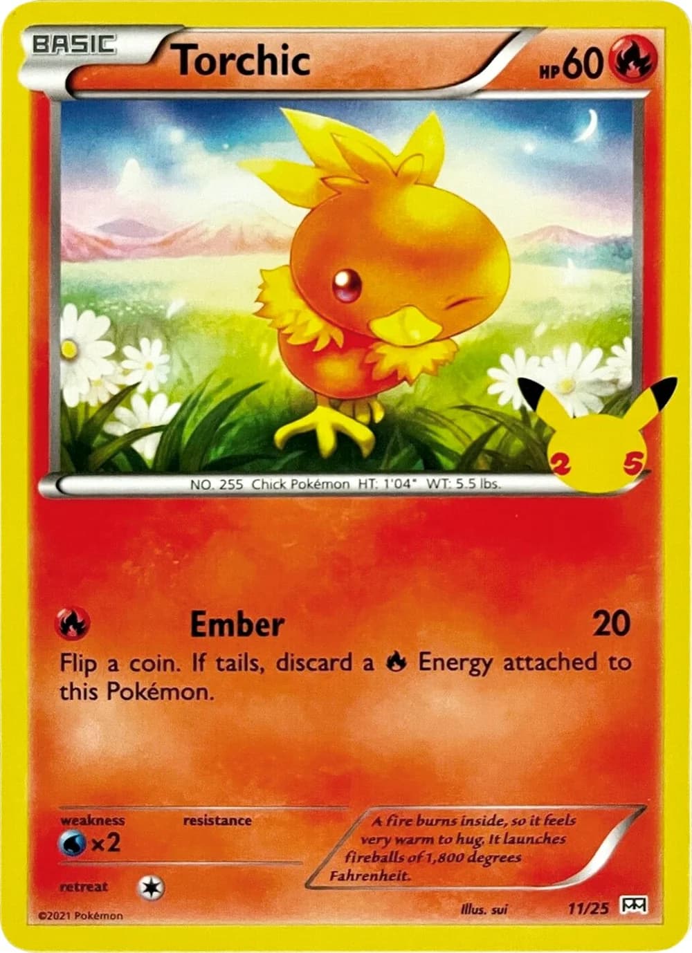 Torchic [Holo] McDonalds 2021 11 Pokémon card
