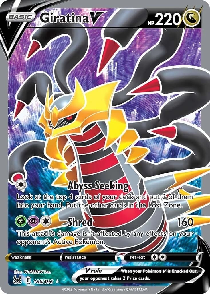 Giratina V Lost Origin 185 Pokémon card