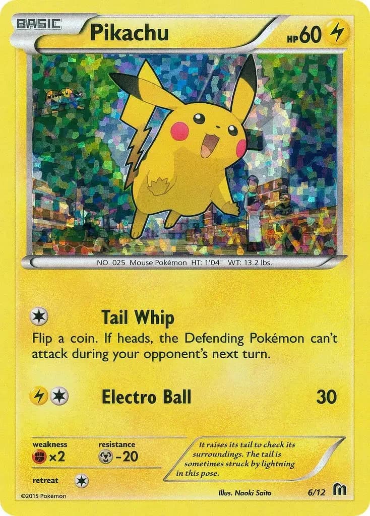 Pikachu McDonalds 2016 6 Pokémon card