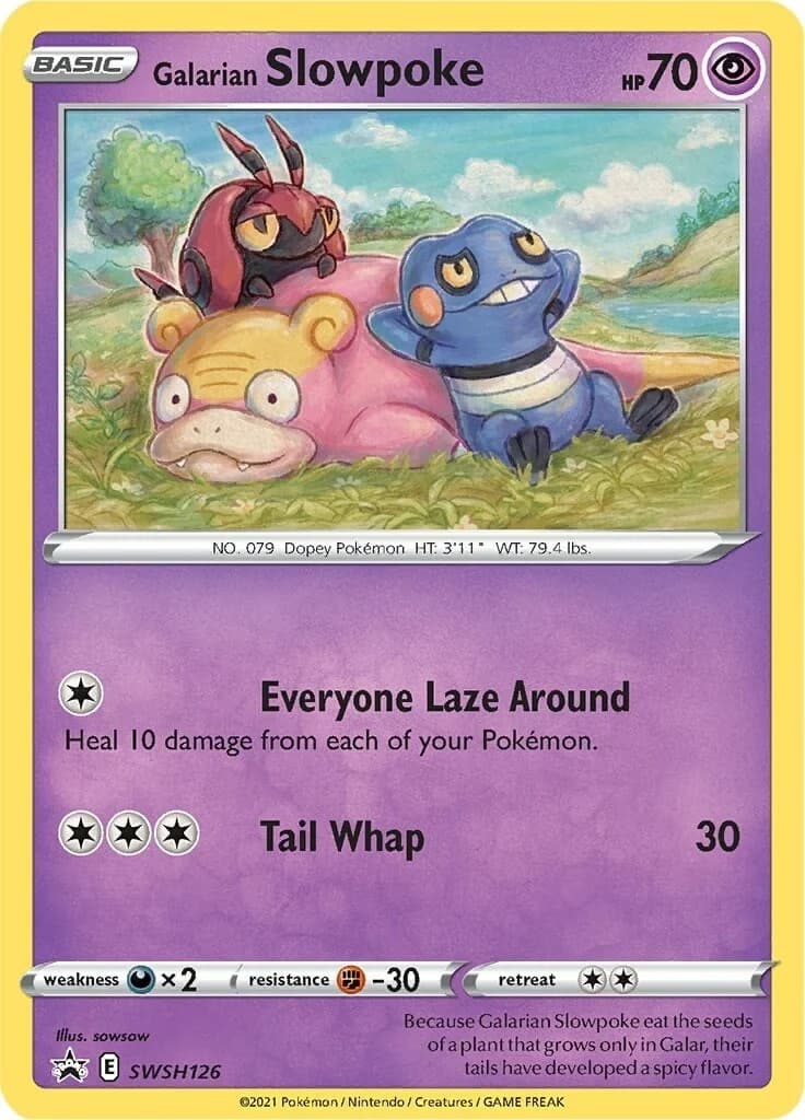 Galarian Slowpoke Promo SWSH126 Pokémon card