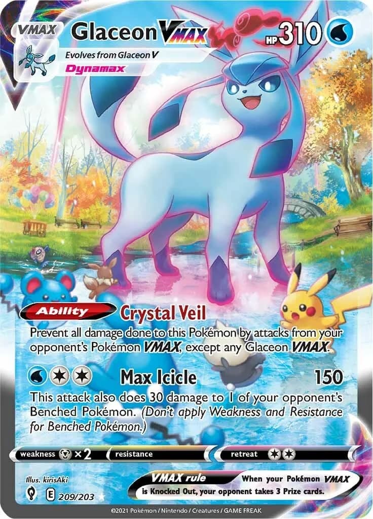 Glaceon VMAX Evolving Skies 209 Pokémon card