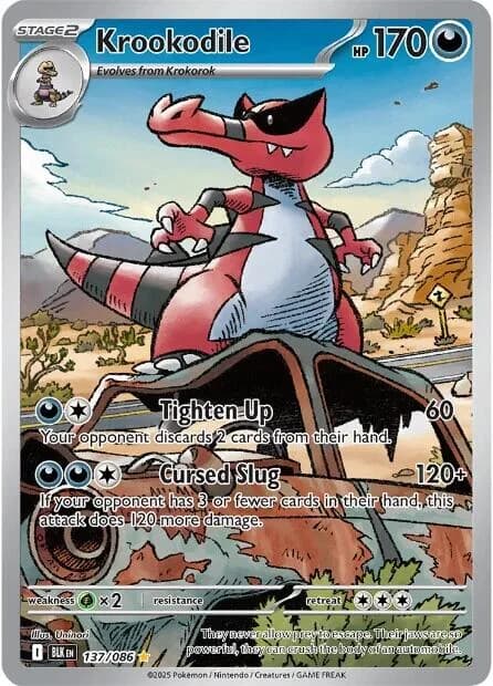 Krookodile Black Bolt 137 Pokémon card