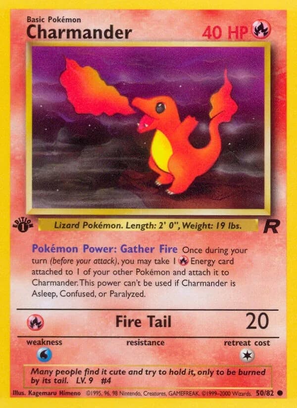 Charmander [1st Edition] Team Rocket 50 Pokémon card