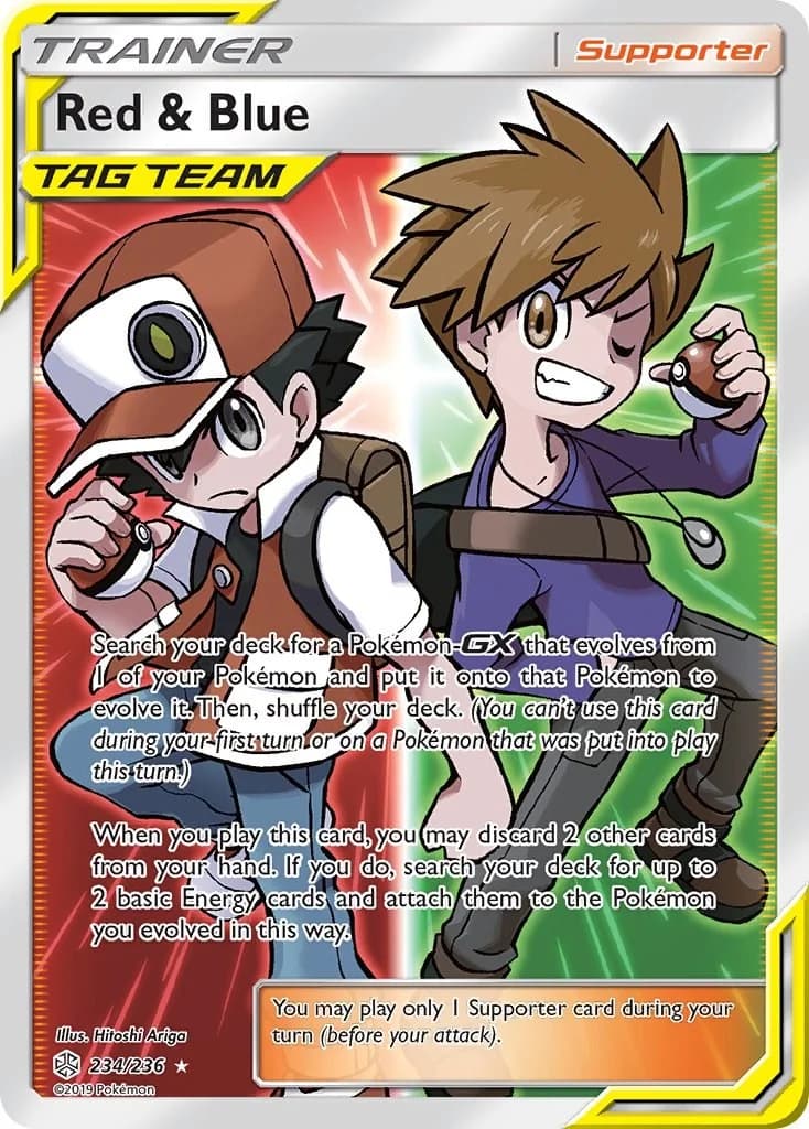Red & Blue Cosmic Eclipse 234 Pokémon card