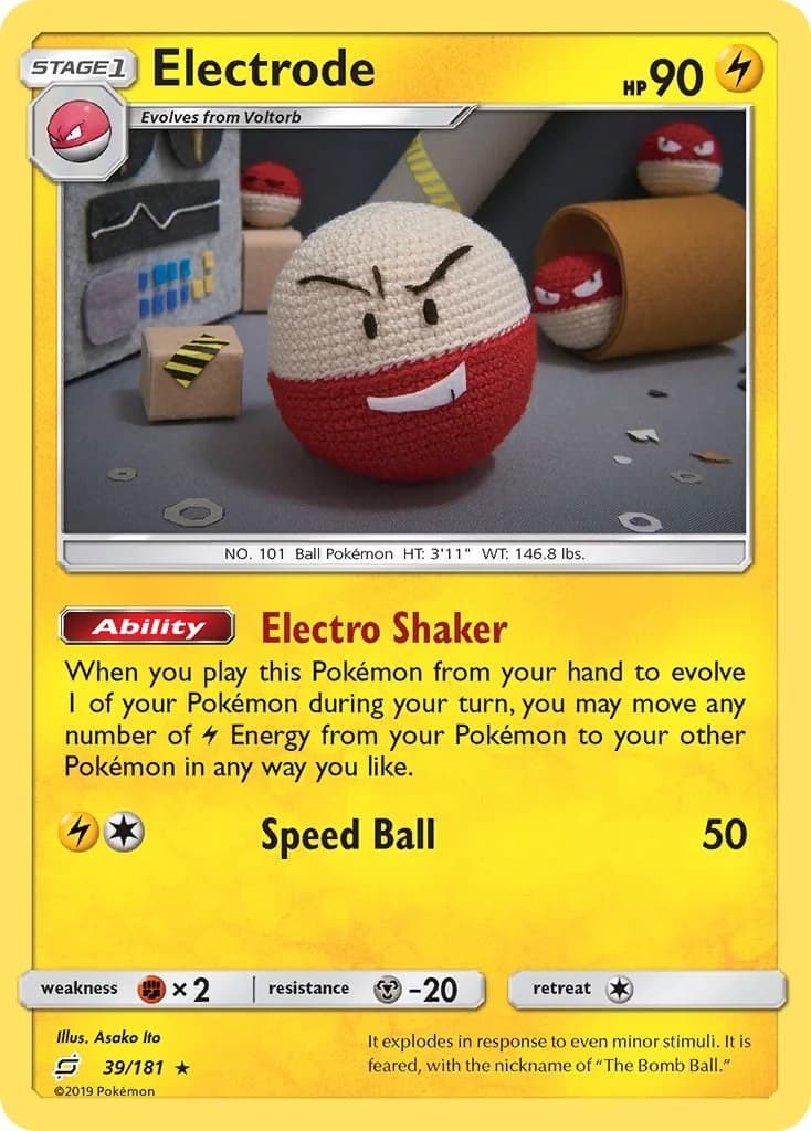 Electrode [Reverse Holo] Team Up 39 Pokémon card