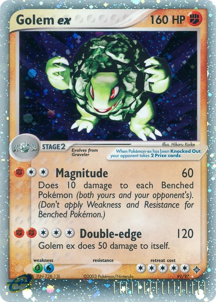 Golem EX Dragon 91 Pokémon card