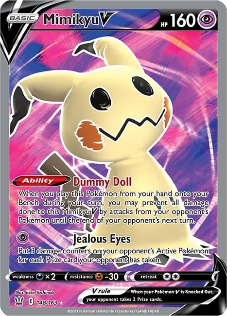 Mimikyu V Battle Styles 148 Pokémon card