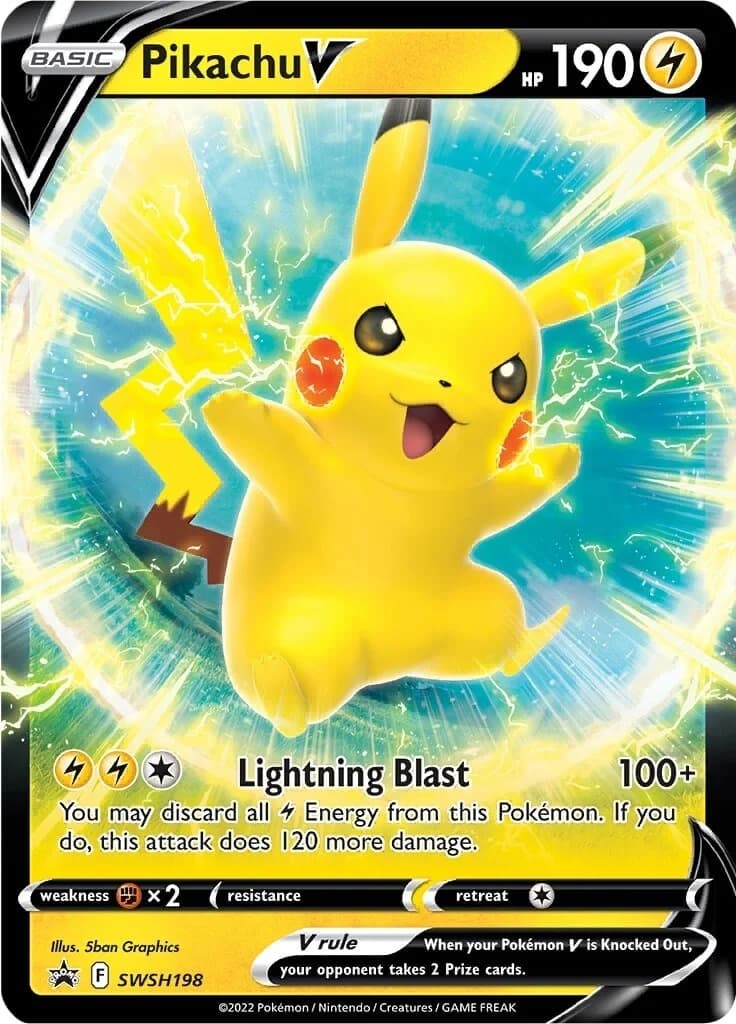 Pikachu V [Standard Size] Promo SWSH198 Pokémon card