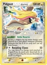 Pidgeot Holon Phantoms 14 Pokémon card