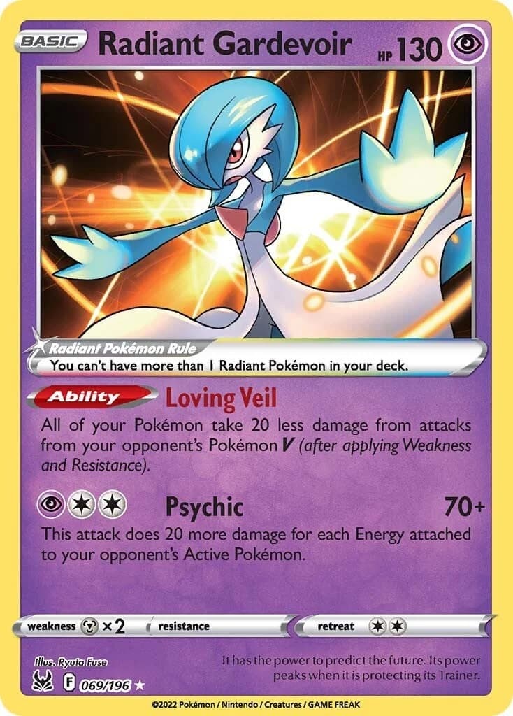 Radiant Gardevoir Lost Origin 69 Pokémon card