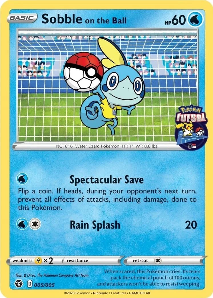 Sobble on the Ball Promo 5 Pokémon card