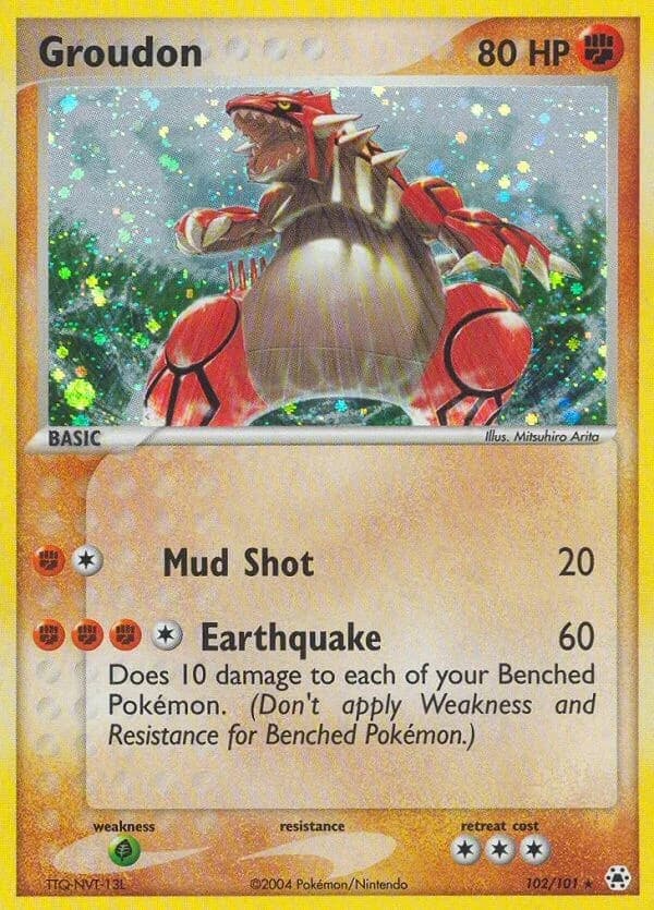 Groudon Hidden Legends 102 Pokémon card