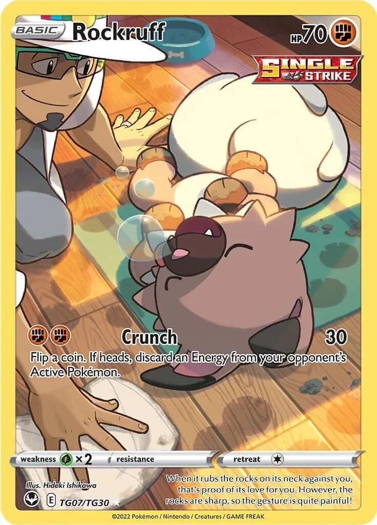 Rockruff Silver Tempest TG07 Pokémon card