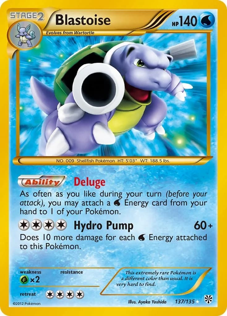 Blastoise Plasma Storm 137 Pokémon card