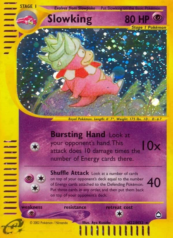 Slowking Aquapolis H22 Pokémon card