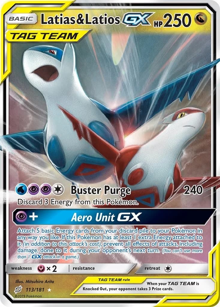 Latias & Latios GX Team Up 113 Pokémon card