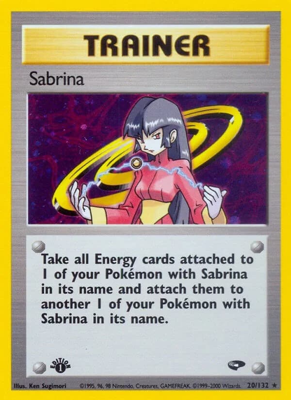 Sabrina [Unlimited] Gym Challenge 20 Pokémon card