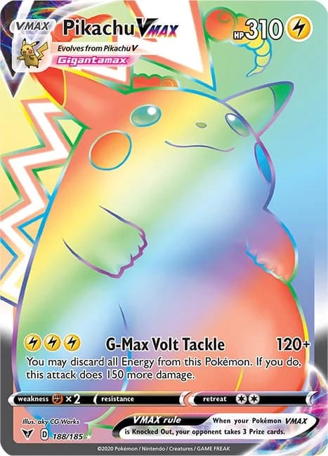 Pikachu VMAX Vivid Voltage 188 Pokémon card