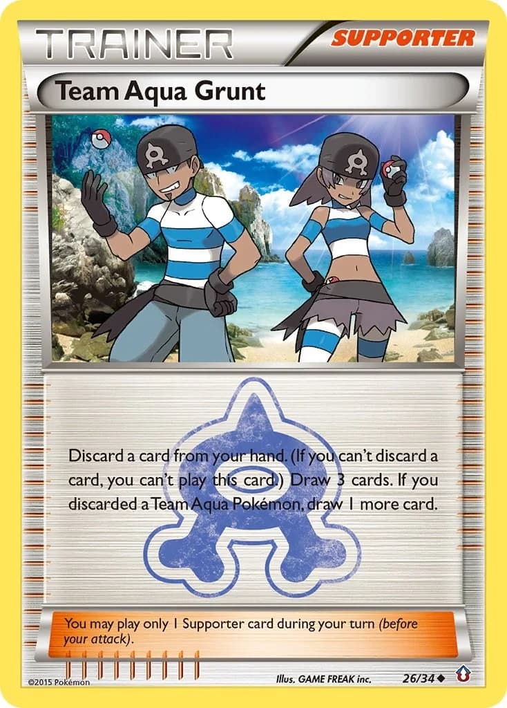 Team Aqua Grunt [Reverse Holo] Double Crisis 26 Pokémon card