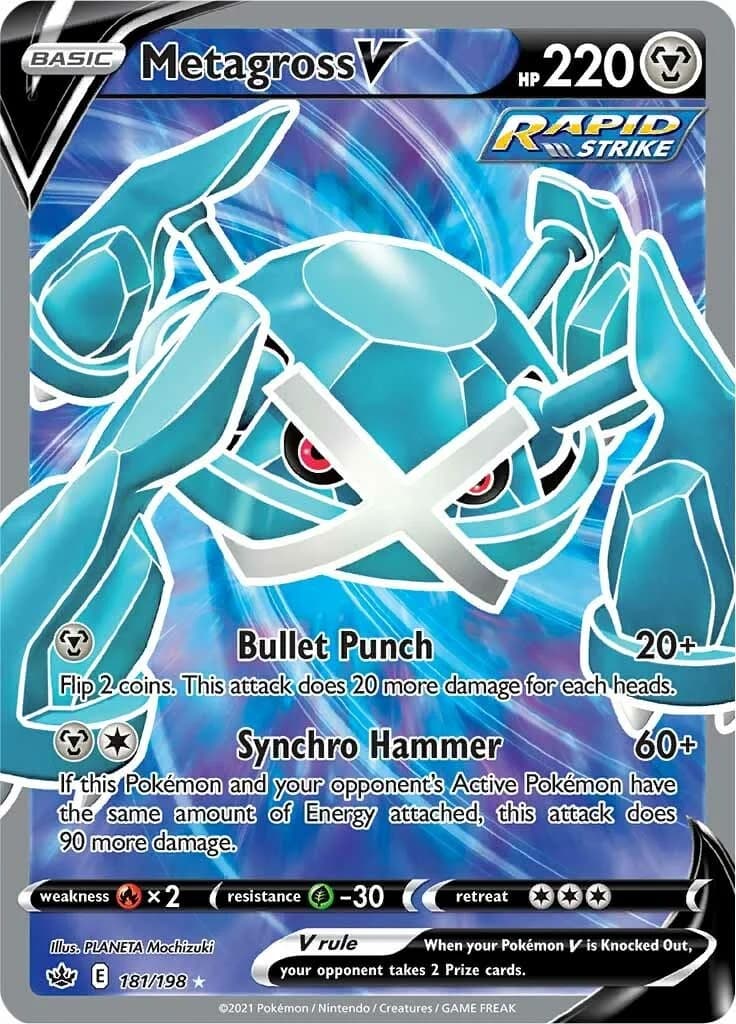 Metagross V Chilling Reign 181 Pokémon card
