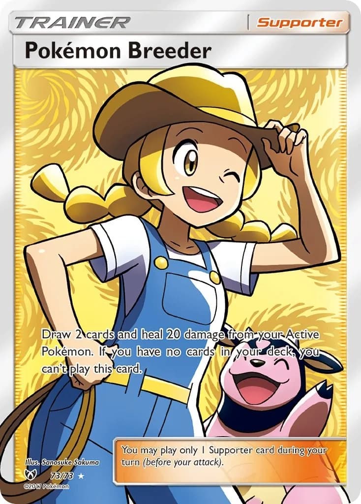 Pokemon Breeder Shining Legends 73 Pokémon card