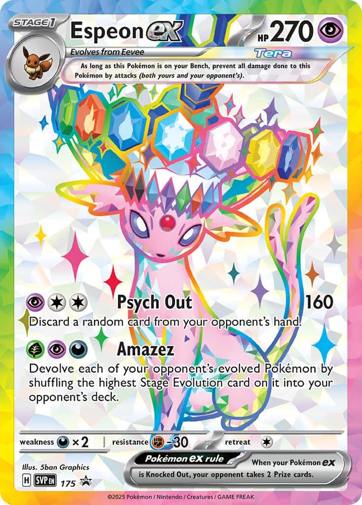Espeon Ex Promo 175 Pokémon card