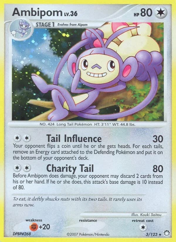 Ambipom Mysterious Treasures 3 Pokémon card
