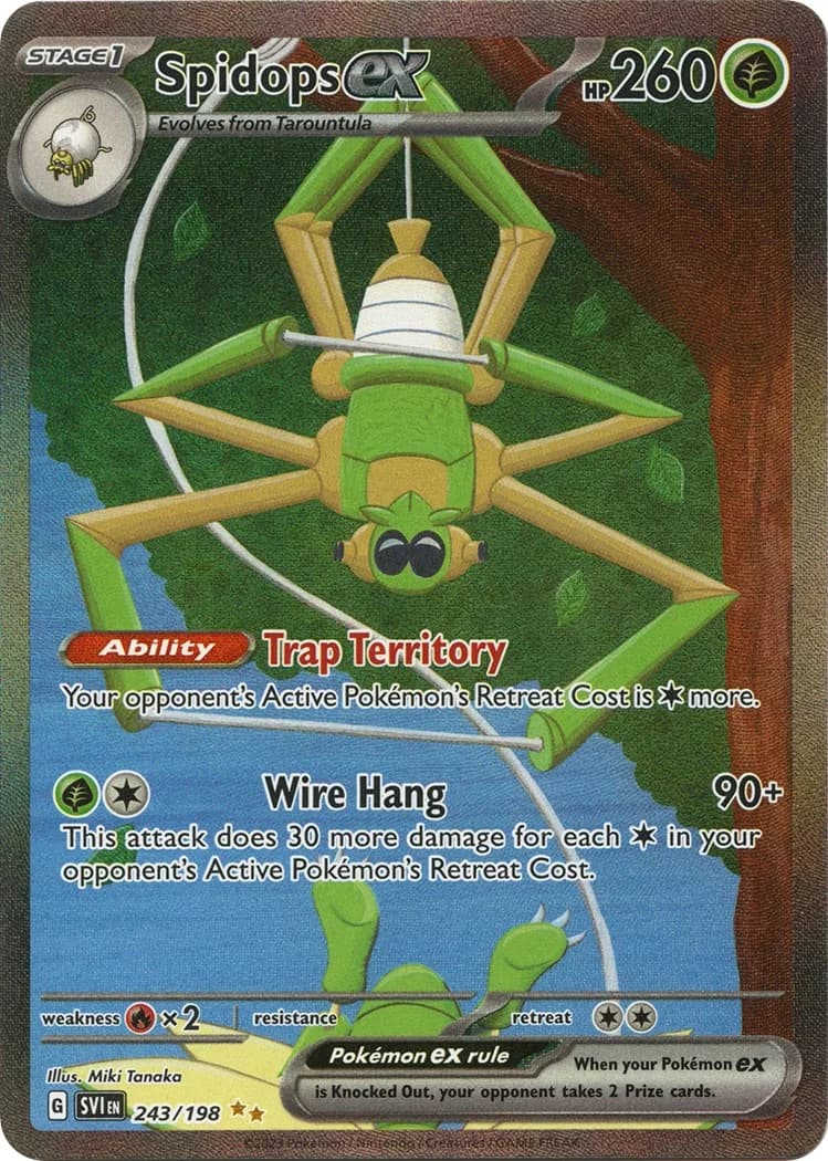 Spidops ex Scarlet & Violet 243 Pokémon card