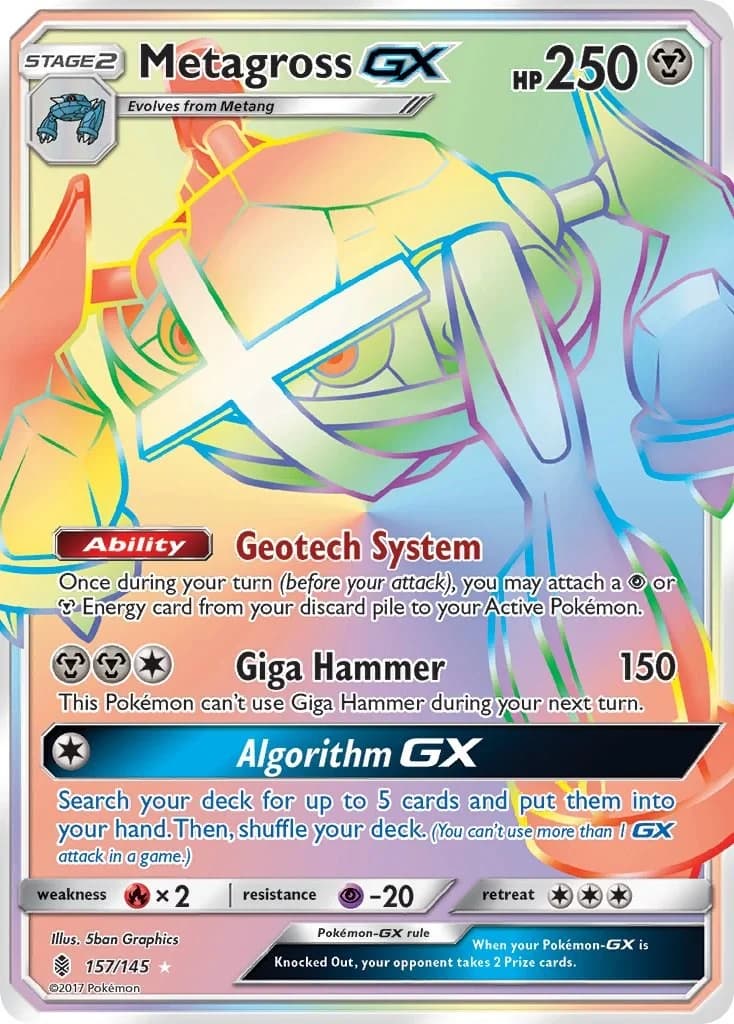 Metagross GX Guardians Rising 157 Pokémon card