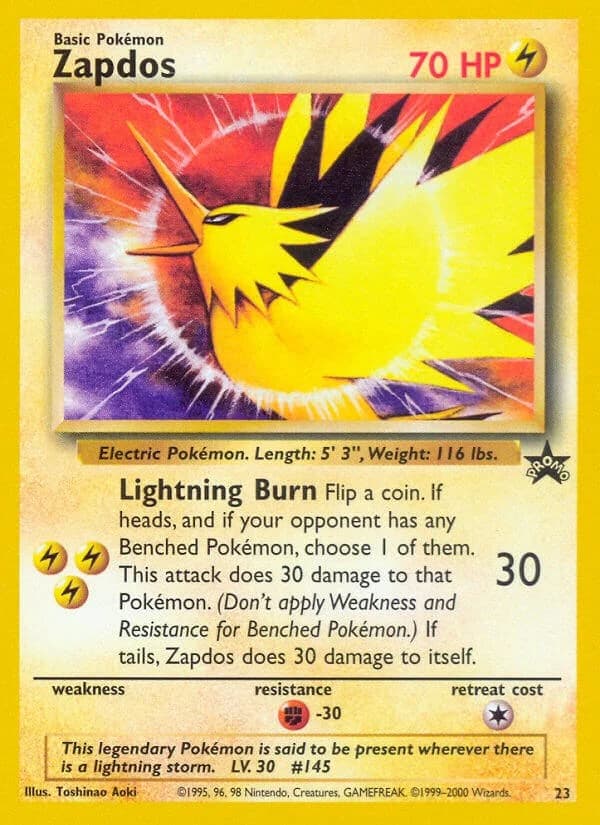 Zapdos Promo 23 Pokémon card
